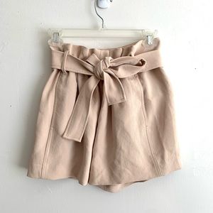 Aritzia Wilfred Paper Bag Elastic Waist Tie High Rise Shorts